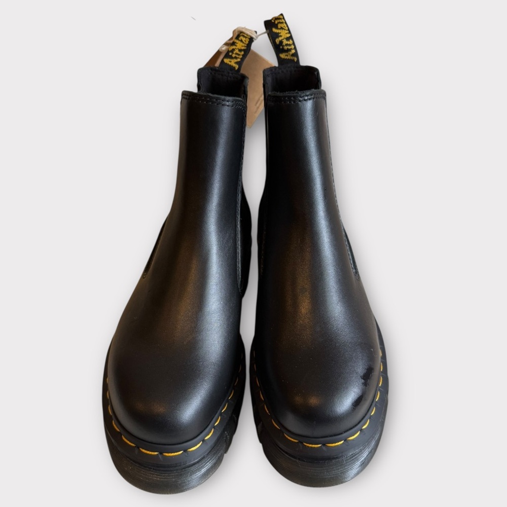 NWT Dr. Martens Audrick Chelsea Black Leather Boots Sz 8 - Picture 3 of 11